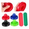 BESPORTBLE 2sets Air Hockey and Pucks Replacement Accessories Ergonomic Design for Striker Black Includes Felt Pads and Red Pucks for Family Fun view 4