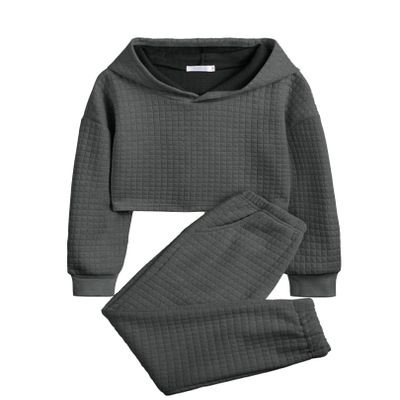 Arshiner Girls 2 Piece Pullover Hooded Sweatshirt and Sweatpants Clothing Sets Long Sleeve Athletic Outfit Tracksuits 7-8 Y