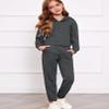 Arshiner Girls 2 Piece Pullover Hooded Sweatshirt and Sweatpants Clothing Sets Long Sleeve Athletic Outfit Tracksuits 7-8 Y view 2