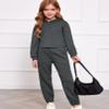 Arshiner Girls 2 Piece Pullover Hooded Sweatshirt and Sweatpants Clothing Sets Long Sleeve Athletic Outfit Tracksuits 7-8 Y view 4