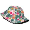 ROSIHODE Fashion Hawaii Hawaiian Flowers Print Bucket Hat Summer Fisherman Cap for Women Men view 2