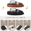 AWAYTR Reversible Kids Belts for Boys - Black and Brown Leather Belt for School Uniform Casual Jeans (90cm,Gunmetal) view 3