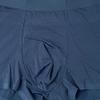 JEsilunmaMY Men's Solid Color Modal Boxer Trunks Mid Waist Moisture-Wicking Boxer Briefs Soft Stretch Underwear with Pouch (Blue10-3PC,Large) view 2