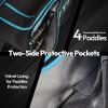 A11N Tournament Pickleball Backpack, Large Capacity Pickleball Bag Holds 4+ Paddles & Accessories - Separate Shoes Compartment, with Fence Hook, ID Tag, Black/Blue view 3