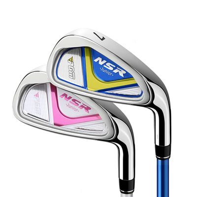 Left/Right-Handed Junior #7 Golf Iron with Graphite Shafts for Boys and Girls Perfect for Beginner Golfers! (Right for Age 6-8(Blue))