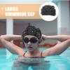 Healvian Swim Cap Floral Petal Style Swimming Hat Retro Flower Bathing Caps Swimming Pool Caps for Women Grils view 2