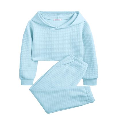 Arshiner Girls 2 Piece Outfit Pullover Hooded Sweatshirt Sweatpants Fall Winter Clothing Sets Athletic Tracksuits 11-12 Y