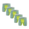 JEsilunmaMY Mens Color Block Athletic Boxer Trunks Anti-Chafing Sport Boxer Briefs Moisture-Wicking Separate Pouch Underwear (Green-5PC,Large)