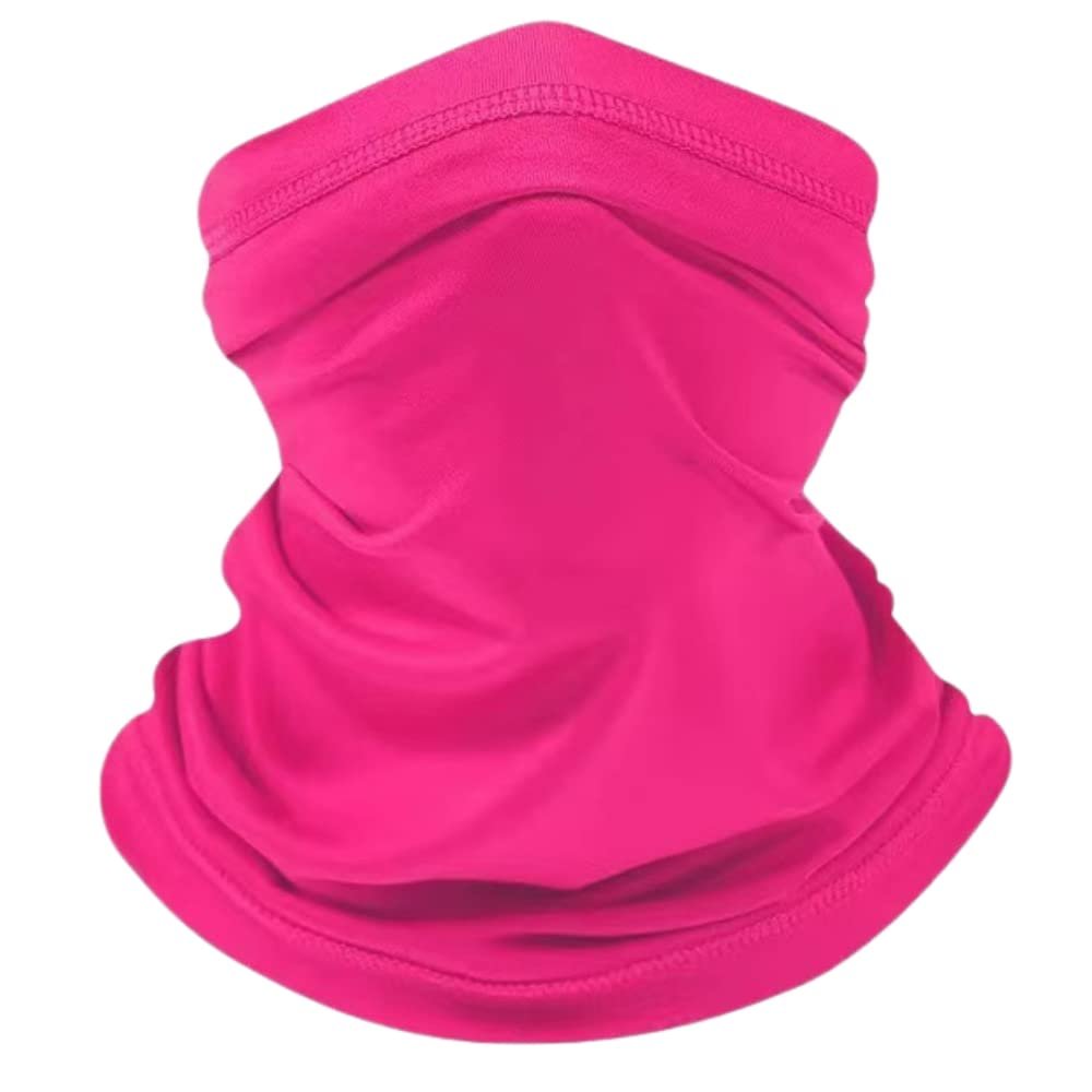 Summer UV Protection Face Clothing Neck Gaiter Scarf Sunscreen Breathable Men & Women's Moisture Wicking Face (Rose,One Size fits All,US,Alpha,Medium,Regular,Regular)