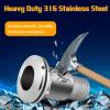 Boltigen Thru Hull Fittings for Boats, Stainless Steel Yacht Through Hull Connecter with Straight Barb, Marine Barbed Hose Skin Fitting Drain for 3/4 inch I.D. Hose view 4