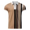 Men's Classic Short Sleeve Polo Shirt Zip Up Big&Tall Casual Summer Slim Fit T-Shirts Striped Graphic Printed Beach Tees Tops view 2