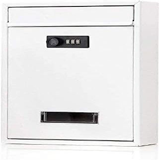 LUYIYI Suggestion Box Mailbox Complaint Suggestion Box Wall Password Lock Mailbox Letterbox Wall Letter Box White Household Outdoors Villa Waterproof Post Box Metal Letter Box Parcel Box Drop Box