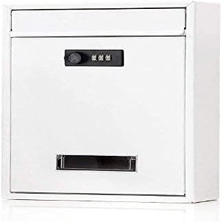LUYIYI Suggestion Box Mailbox Complaint Suggestion Box Wall Password Lock Mailbox Letterbox Wall Letter Box White Household Outdoors Villa Waterproof Post Box Metal Letter Box Parcel Box Drop Box