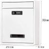 LUYIYI Suggestion Box Mailbox Complaint Suggestion Box Wall Password Lock Mailbox Letterbox Wall Letter Box White Household Outdoors Villa Waterproof Post Box Metal Letter Box Parcel Box Drop Box view 3