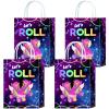 16 Pieces Roller Skates Goody Bags for Roller Skating Birthday Party Supplies,Rollerskate Gift Snacks Treat Candy Party Favors Bags with Handles for Kids Adults Roller Skating Theme Party Decorations view 1