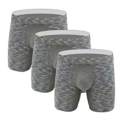 JEsilunmaMY Mens Color Block Athletic Boxer Trunks Anti-Chafing Sport Boxer Briefs Moisture-Wicking Separate Pouch Underwear (Grey10-3PC,Medium)