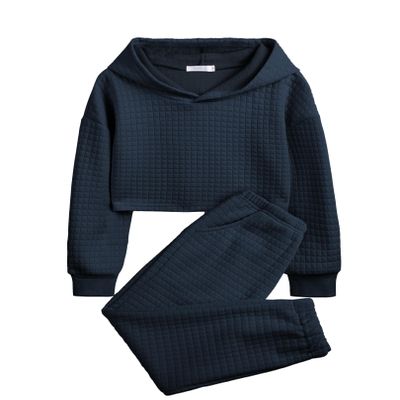 Arshiner Girls 2 Piece Pullover Hooded Sweatshirt and Sweatpants Clothing Sets Long Sleeve Athletic Outfit Tracksuits 9-10 Y