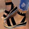 JYSwoshoe Orthopedic Wedge Sandals Women Summer Dressy Open Toe Espadrilles Platform Sandals Ankle Strap Casual Wedges, Slip on Sandals Beach Sandals Comfortable Outdoor Shoes view 3