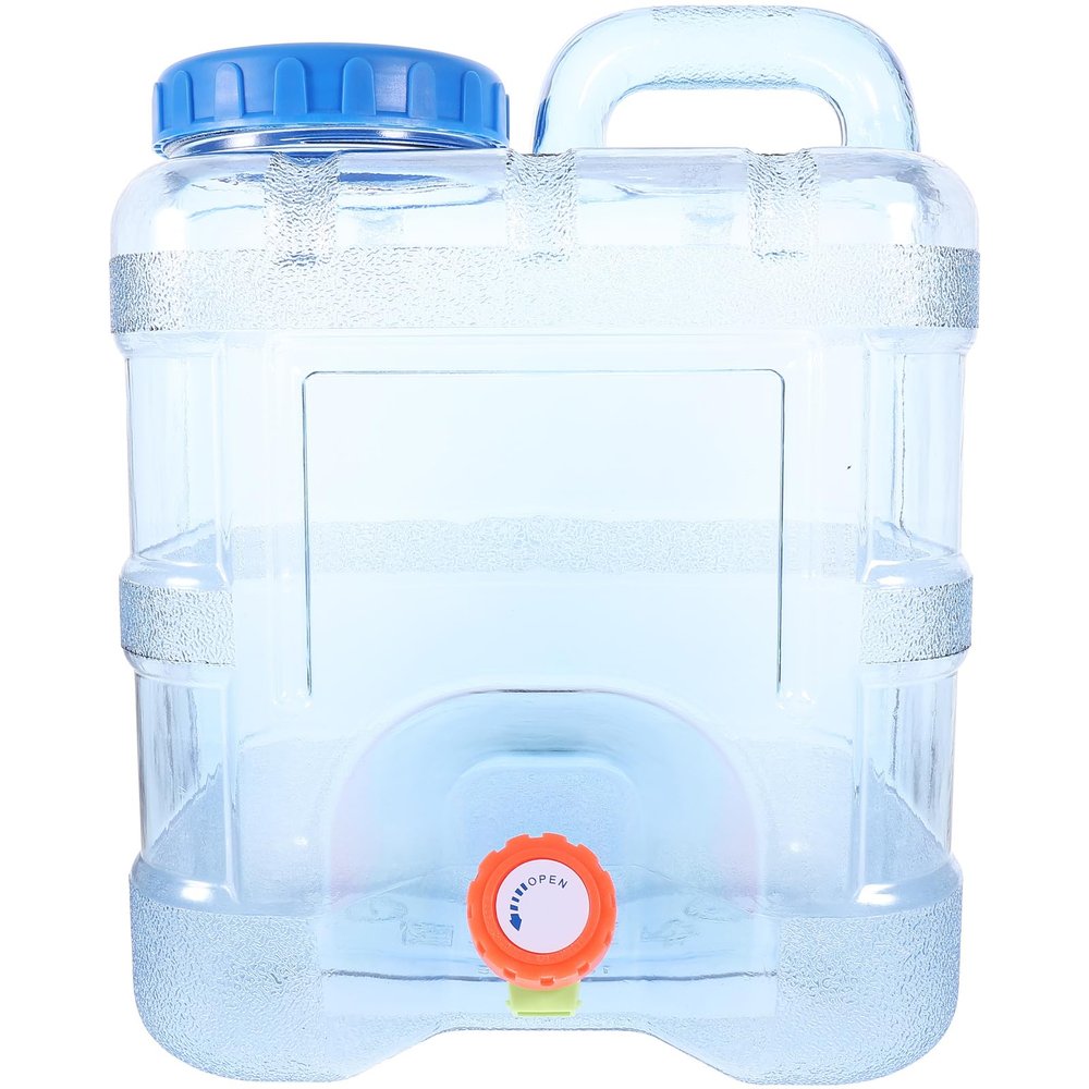 INOOMP Water Storage Containers Camping Water Container Portable Tank with Faucet Camping Bucket with Tap Jug with Spigot Emergency Storage for Outdoor Hiking