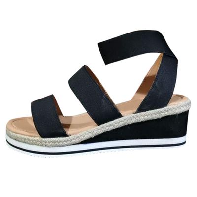 JYSwoshoe Orthopedic Wedge Sandals Women Summer Dressy Open Toe Espadrilles Platform Sandals Ankle Strap Casual Wedges, Slip on Sandals Beach Sandals Comfortable Outdoor Shoes