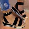 JYSwoshoe Orthopedic Wedge Sandals Women Summer Dressy Open Toe Espadrilles Platform Sandals Ankle Strap Casual Wedges, Slip on Sandals Beach Sandals Comfortable Outdoor Shoes view 2