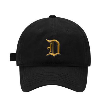 LexiuYibai Mens Baseball Caps Embroidered Old English D Adjustable Dad Hat Washed Cotton (Black,7 1/2)