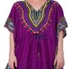 African print Women Kaftan Dress Tunic Long Maxi Plus Size Polyester Print Caftan Gown Beach Party Casual Kimono Nightdress (Purple) view 2