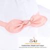 Baby Girl Sun Hat with UPF 50+ Outdoor Adjustable Beach Hat with Wide Brim Bucket Hats (6-12 Months,White & White-Pink 2pcs) view 4