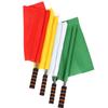 4Pcs Referee Flags with Stainless Steel Rod Sponge Handle Linesman Flags Signal for Soccer Volleyball Sports view 2