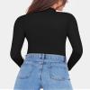MANGOPOP Women's Mock Turtle Neck Fleece Lined Long Sleeve Thermal Underwear T Shirt Tops Tee view 4