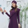 Muslim Swimsuits for Women Hijab Modest Islamic Arabic Swimwear Burkini Swimming Muslim Dress Top Pants Rash Guard 3 PCS Swim Bathing Suits Traje De Bao Musulmn para Mujer Purple b 2XL view 4