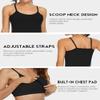 Orrpally Women Cotton Camisole Shelf Bra Cami Tank Tops Adjustable Spaghetti Strap Tank Top 3-Pack Black/Beige/ArmyGreen XXL view 4
