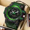 AIMES Mens Watches Sports Outdoor Waterproof Military Watch for Men Army Green Tactical Watch Analog Digital Date Alarm Stopwatch Multi-Function Tactics Big Face Wristwatch for Men view 4