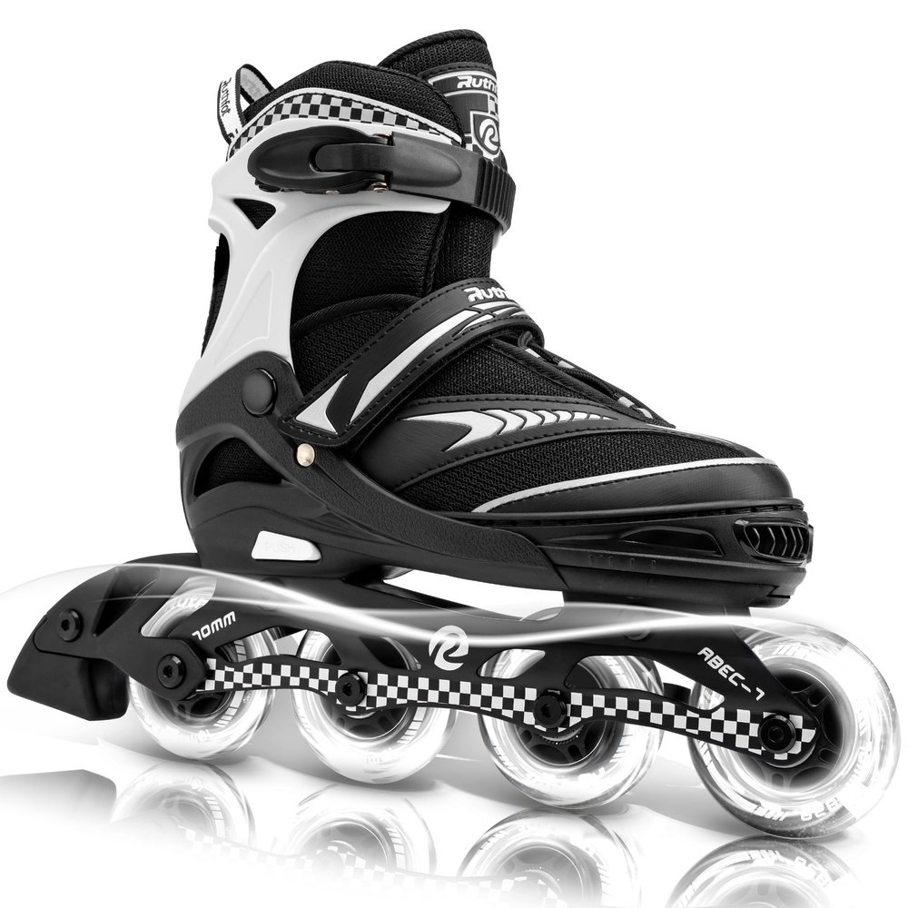 Ruthfot Adjustable Inline Skates for Boys and Girls with Full Light Up Wheels, Outdoor Rollerskates for Kids and Women