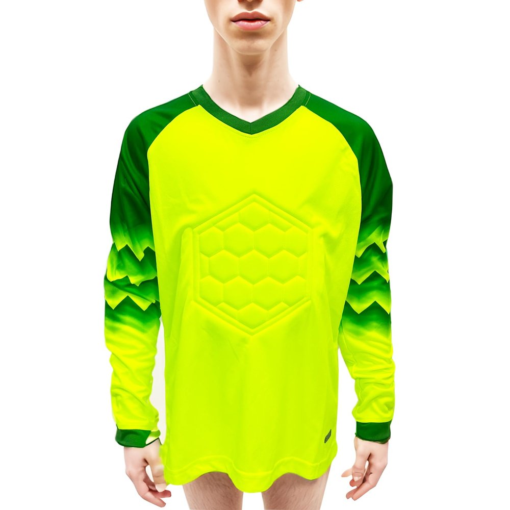 ZUYPSK Boy's Sport Goalkeeper Soccer Jersey Padded Goalie Football Shirt Team Training Uniforms (as1, Numeric, Numeric_8, Regular, Green)