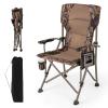 Tangkula Folding Camping Chair, Portable Camp Chair with Padded Seat, Cup Holder, Storage Pocket, Outdoor Lawn Chair with Carrying Bag for Fishing, Picnic, Travel, No Assembly Needed view 1