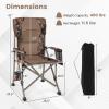 Tangkula Folding Camping Chair, Portable Camp Chair with Padded Seat, Cup Holder, Storage Pocket, Outdoor Lawn Chair with Carrying Bag for Fishing, Picnic, Travel, No Assembly Needed view 3