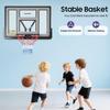 44'' Wall Mounted Basketball Hoop with PET Backboard & Rust-Resistant Iron Frame  Indoor/Outdoor Use, Includes Rim, All-Weather Net & Horn Bracket (Fits 7# & Below Balls) view 3
