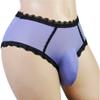 aishani Sissy Pouch Panties Men's Hipster Lace Bikini Briefs Lingerie Underwear,L Violet view 2