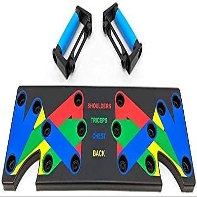 9 in 1 Push Ups Rack Training Board Stand ABS Abdominal Push up Board for Men Used | for Muscle Trainer Sports Home Fitness Equipment for Body Building Workout Exercise Color- Coded