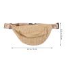 3 Pcs Straw Shoulder Chest Bag Waist Storage Bag Shopping Waist Bag Waist Pouch Summer Chest Bag Summer Waist Bag Simulation Straw Chest Bag Chest Storage Pouch Summer Fanny Bag view 2