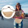 3 Pcs Straw Shoulder Chest Bag Waist Storage Bag Shopping Waist Bag Waist Pouch Summer Chest Bag Summer Waist Bag Simulation Straw Chest Bag Chest Storage Pouch Summer Fanny Bag view 3