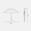 ANTER Large Transparent Clear Dome Umbrella,Golf Umbrella,16 bone transparent rod umbrella, wedding umbrella, automatic opening, J-hook handle, black/white,100cm (White) view 2