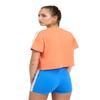 ARENA Womens Icons Corinne Team Crop T-Shirt Short Sleeve Loose Fit Cotton Active Top Cozy Crew Neck Workout Tee, Nespola/White/Roy, X-Large view 2