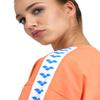 ARENA Womens Icons Corinne Team Crop T-Shirt Short Sleeve Loose Fit Cotton Active Top Cozy Crew Neck Workout Tee, Nespola/White/Roy, X-Large view 4