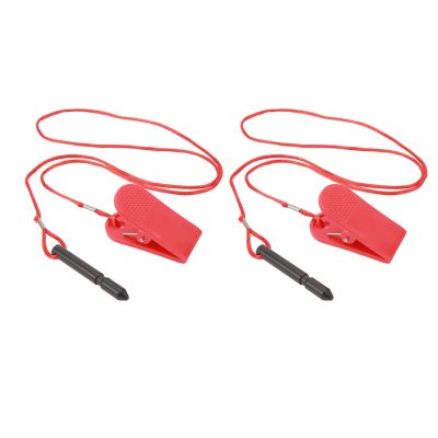 Treadmill Safety Switch, 2 Pcs Treadmill Safety Key Running Machine Safety Switch Lock Emergency Stop Replacement Cylinder Safety Clip for Commercial Treadmills