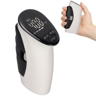 Digital Hand Grip Strength Tester, 198lbs/90kg Electronic Grip Dynamometer with Adjustable Handle & Backlit Display, Comfortable Grip Strength Meter for REHAB, Seniors, Sports & Home Use