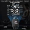 Digital Hand Grip Strength Tester, 198lbs/90kg Electronic Grip Dynamometer with Adjustable Handle & Backlit Display, Comfortable Grip Strength Meter for REHAB, Seniors, Sports & Home Use view 3