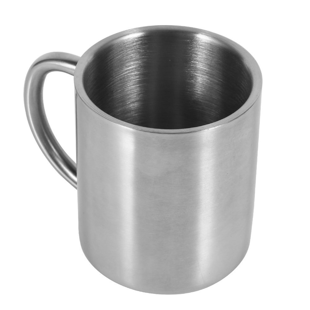 Firlar Portable Stainless Steel Coffee Mug,Unbreakable Double Wall Coffee Mugs with Handle for Travel Camping Coffee Cold Drinks and Hot Beverages Tea Milk Cup