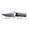 WolfKlinge Handmade Damascus Steel Outdoor Fixed Blade Knife for EDC,Hunting,Survival,Camping, Hiking and Fishing with Drop Point Full Tang Bone Handle with Cowhide-Leather Sheath - WKD-783 (Ivory Sentinel) view 2
